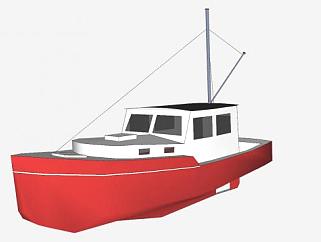 渔船SU模型下载_sketchup草图大师SKP模型