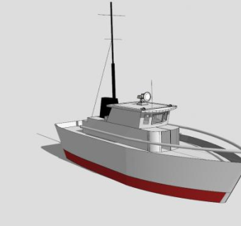 海上捕捞渔船SU模型下载_sketchup草图大师SKP模型