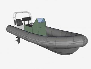橡皮充气艇SU模型下载_sketchup草图大师SKP模型