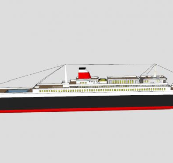 航海邮轮SU模型下载_sketchup草图大师SKP模型
