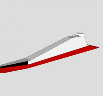 简易炮舰船SU模型下载_sketchup草图大师SKP模型
