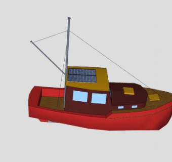渔业船舶SU模型下载_sketchup草图大师SKP模型