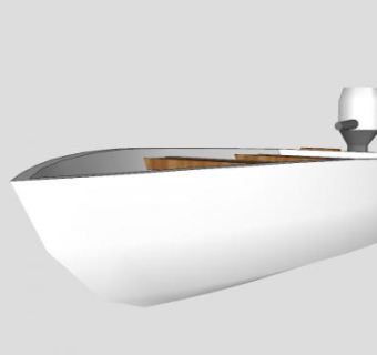 钓鱼船SU模型下载_sketchup草图大师SKP模型