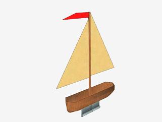 小帆船SU模型下载_sketchup草图大师SKP模型