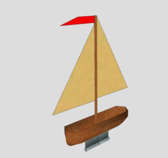 小帆船SU模型下载_sketchup草图大师SKP模型