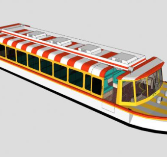 观光渡轮SU模型下载_sketchup草图大师SKP模型