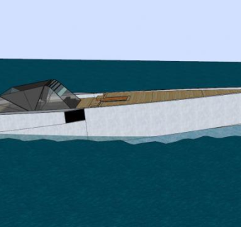 高速滑行艇SU模型下载_sketchup草图大师SKP模型