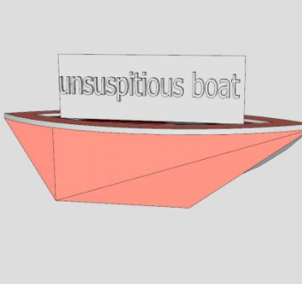 简易船只SU模型下载_sketchup草图大师SKP模型