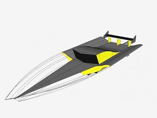 滑行船艇SU模型下载_sketchup草图大师SKP模型