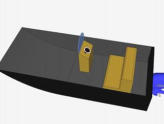 简易小型汽艇SU模型下载_sketchup草图大师SKP模型