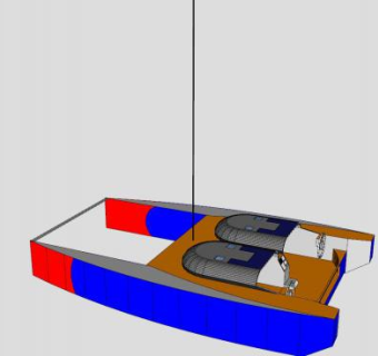 船头船舵构造SU模型下载_sketchup草图大师SKP模型