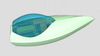 封闭型船架SU模型下载_sketchup草图大师SKP模型