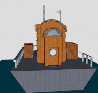 船头构造SU模型下载_sketchup草图大师SKP模型