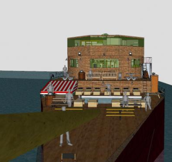 豪华度假游轮SU模型下载_sketchup草图大师SKP模型