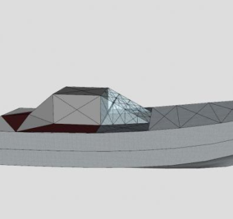 滑行艇外形模架SU模型下载_sketchup草图大师SKP模型