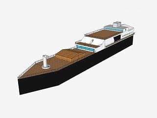 旧型货船SU模型下载_sketchup草图大师SKP模型