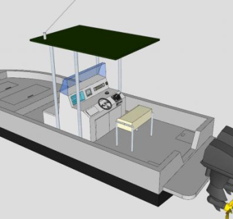 小型海上救生艇SU模型下载_sketchup草图大师SKP模型