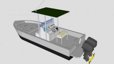 小型海上救生艇SU模型下载_sketchup草图大师SKP模型