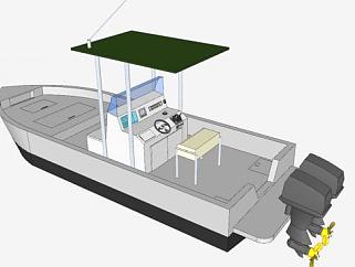 小型海上救生艇SU模型下载_sketchup草图大师SKP模型