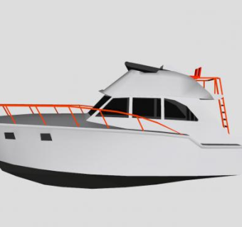 飞桥游艇SU模型下载_sketchup草图大师SKP模型