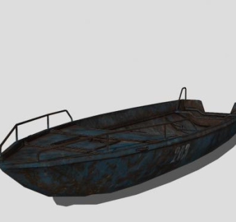 生锈铁船SU模型下载_sketchup草图大师SKP模型