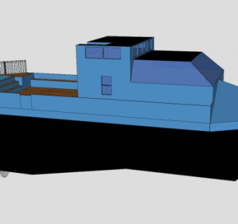 现代客船SU模型下载_sketchup草图大师SKP模型