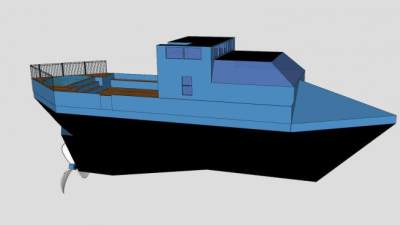 现代客船SU模型下载_sketchup草图大师SKP模型