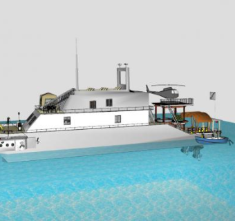 豪华旅游游艇SU模型下载_sketchup草图大师SKP模型