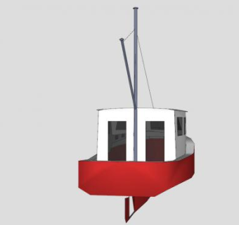 钓鱼船艇SU模型下载_sketchup草图大师SKP模型