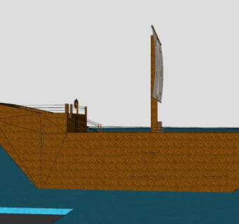 单桅帆船SU模型下载_sketchup草图大师SKP模型