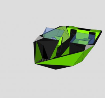 双人艇SU模型下载_sketchup草图大师SKP模型