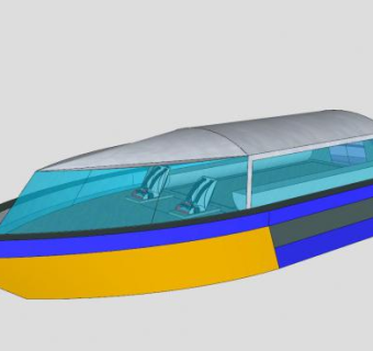 封闭型船舶SU模型下载_sketchup草图大师SKP模型