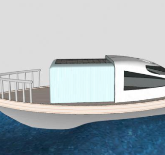 私人度假游艇SU模型下载_sketchup草图大师SKP模型