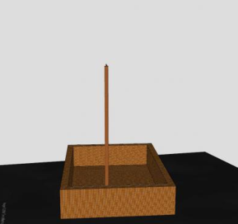 简易木帆船SU模型下载_sketchup草图大师SKP模型