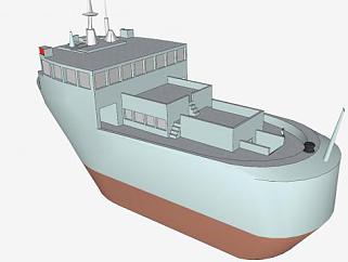 远洋渔船SU模型下载_sketchup草图大师SKP模型