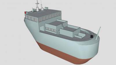 远洋渔船SU模型下载_sketchup草图大师SKP模型