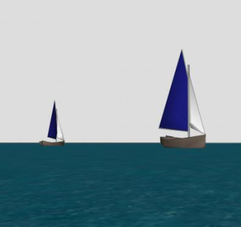 海洋上的帆船SU模型下载_sketchup草图大师SKP模型