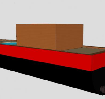 带泳池客轮SU模型下载_sketchup草图大师SKP模型