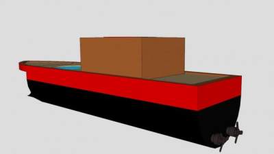 带泳池客轮SU模型下载_sketchup草图大师SKP模型