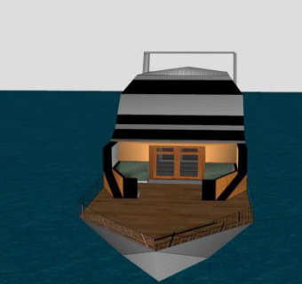 奢华游艇SU模型下载_sketchup草图大师SKP模型