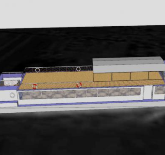 捷克渡轮船舶SU模型下载_sketchup草图大师SKP模型