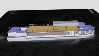 捷克渡轮船舶SU模型下载_sketchup草图大师SKP模型