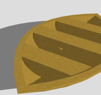 尖头木船SU模型下载_sketchup草图大师SKP模型