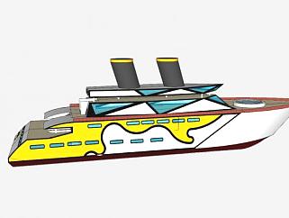 新泽西航海游艇SU模型下载_sketchup草图大师SKP模型