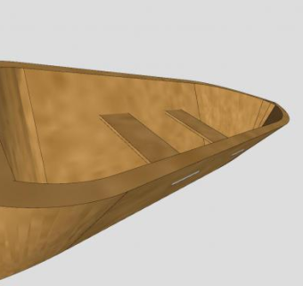 木质划艇SU模型下载_sketchup草图大师SKP模型