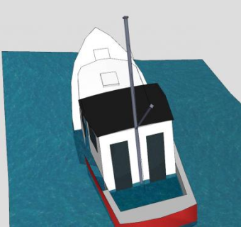 奢华高速艇SU模型下载_sketchup草图大师SKP模型