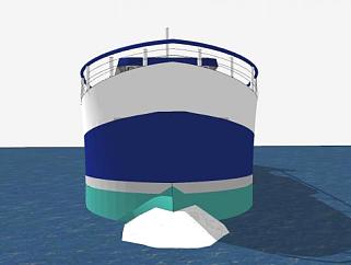 小型远洋船舶SU模型下载_sketchup草图大师SKP模型