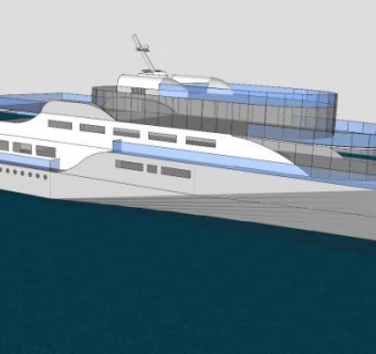 豪华私人游艇SU模型下载_sketchup草图大师SKP模型