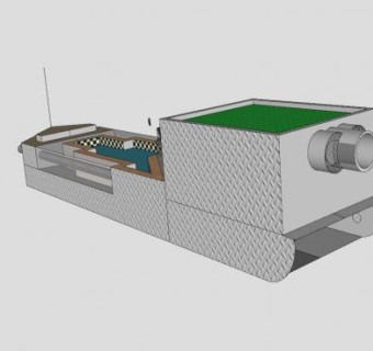 简易客船SU模型下载_sketchup草图大师SKP模型
