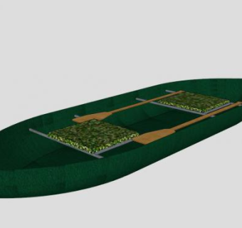 双人划艇SU模型下载_sketchup草图大师SKP模型